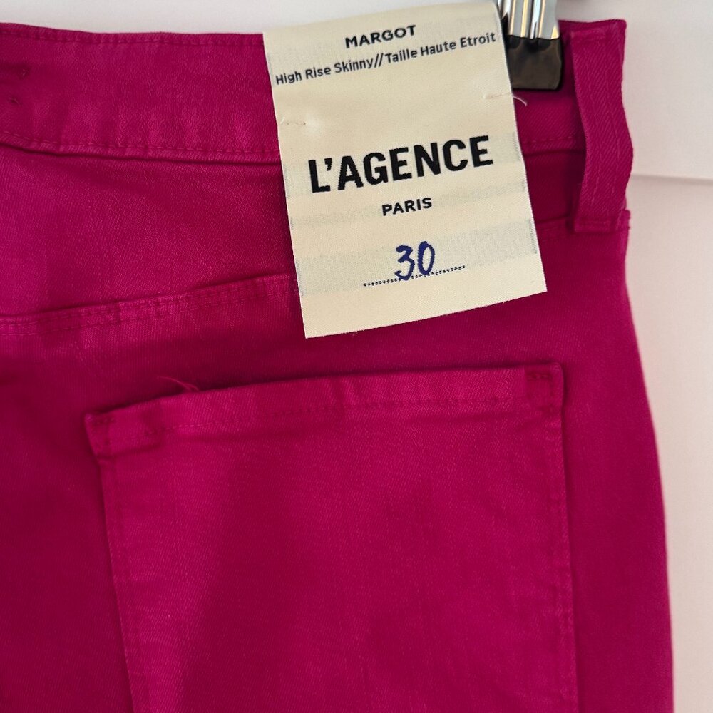 L’AGENCE Margot High Rise Skinny Jeans – Magenta – Size 30